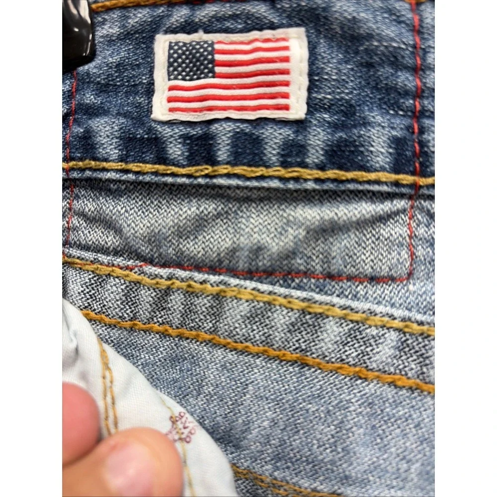 True Religion Ricky 31 Straight Leg Vintage Jeans Men's Size 34x32L Made In USA